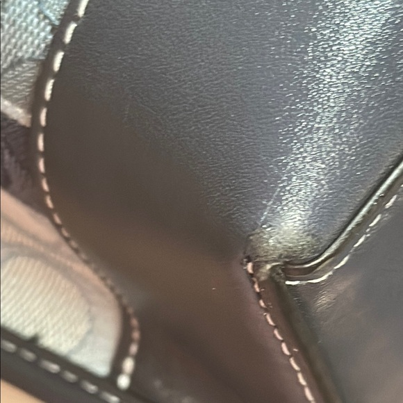 Coach Large Blue Striped Millie Tote Bag - Picture 6 of 9